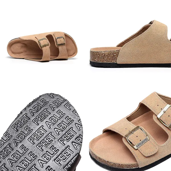 slides, sandals, summer sandals, two buckle sandals